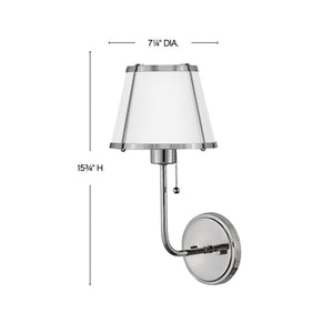 Coda 7" One Light Medium Sconce, Polished Nickel