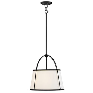 Coda 16" One Light Large Drum Pendant, Black