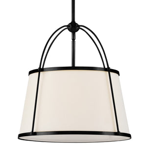 Coda 16" One Light Large Drum Pendant, Black
