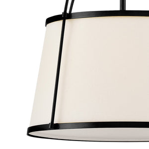 Coda 16" One Light Large Drum Pendant, Black