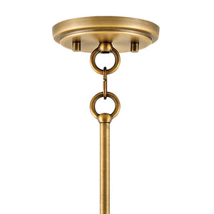 Coda 16" One Light Large Drum Pendant, Lacquered Dark Brass