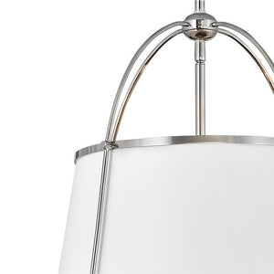 Coda 16" One Light Large Drum Pendant, Polished Nickel