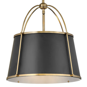 Coda 16" One Light Large Drum Pendant, Warm Brass