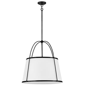 Coda 24" Four Lights Medium Drum Chandelier, Black