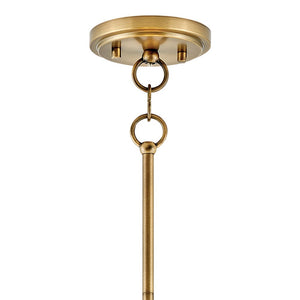 Coda 24" Four Lights Medium Drum Chandelier, Lacquered Dark Brass