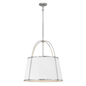 Coda 24" Four Lights Medium Drum Chandelier, Polished Nickel