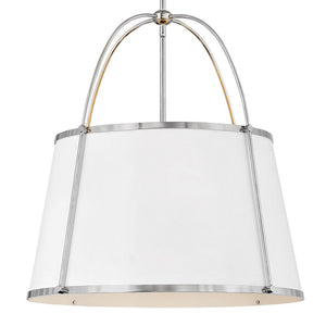 Coda 24" Four Lights Medium Drum Chandelier, Polished Nickel
