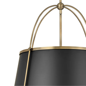 Coda 24" Four Lights Medium Drum Chandelier, Warm Brass
