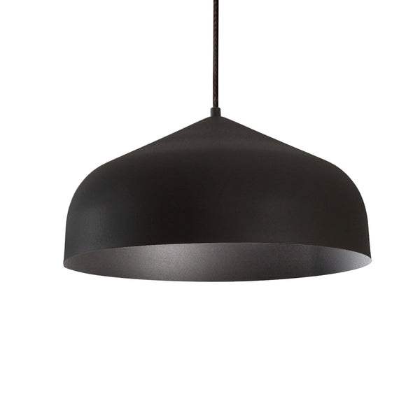 Pallas 17" One-Light Pendant, Black/Black