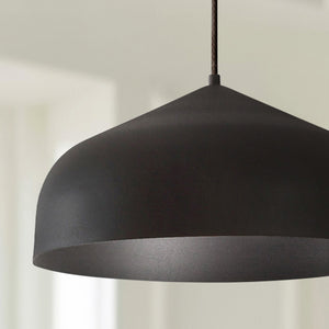 Pallas 17" One-Light Pendant, Black/Black
