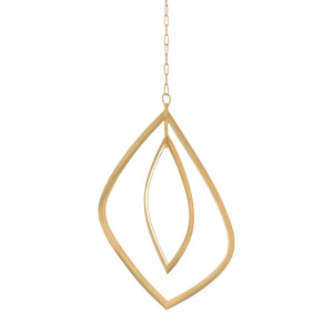 Isora 29" Two Lights Chandelier, Vintage Brass