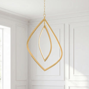 Isora 29" Two Lights Chandelier, Vintage Brass