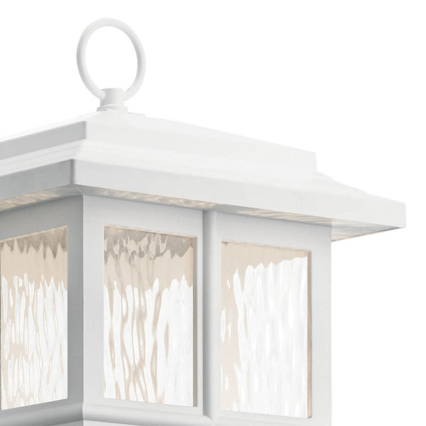 Lake Port Square 21" One Light Post Mount, White