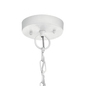 Lake Port Square 9" One Light Outdoor Hanging Light, White