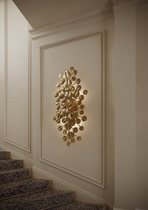 Arara 22" Six Light Wall Sconce, Vintage Gold Leaf