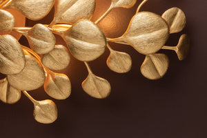 Arara 22" Six Light Wall Sconce, Vintage Gold Leaf