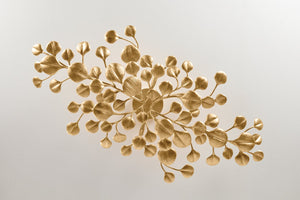 Arara 30" Eight Light Semi Flush, Vintage Gold Leaf