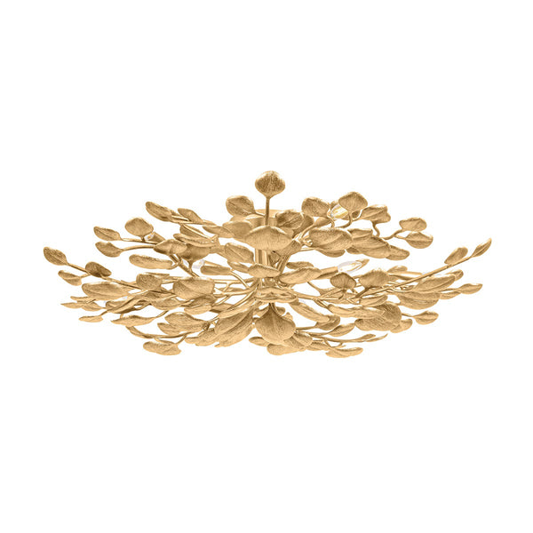 Arara 50" Ten Lights Semi Flush, Vintage Gold Leaf