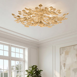 Eryon 42" Nine Light Linear, Vintage Gold Leaf