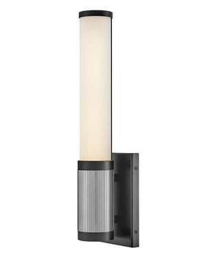 Tassel 4" Medium LED Sconce, Black / Chrome Accents