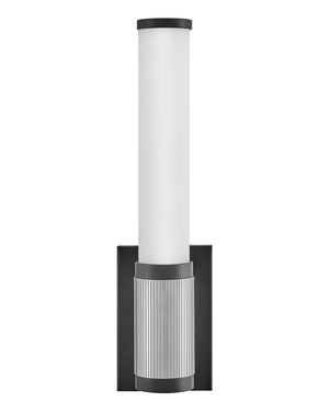 Tassel 4" Medium LED Sconce, Black / Chrome Accents