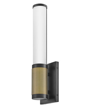 Tassel 4" Medium LED Sconce, Black / Lacquered Brass Accents