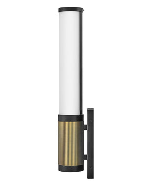 Tassel 4" Medium LED Sconce, Black / Lacquered Brass Accents