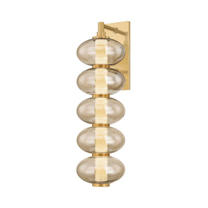 Solora 7" One Light Wall Sconce, Vintage Brass