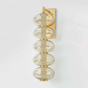 Solora 7" One Light Wall Sconce, Vintage Brass