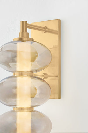 Solora 7" One Light Wall Sconce, Vintage Brass