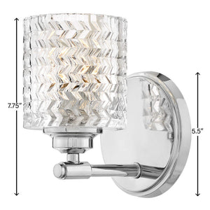 Tempo 5" One Light Small Vanity, Chrome