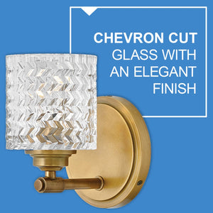 Tempo 5" One Light Small Vanity, Heritage Brass