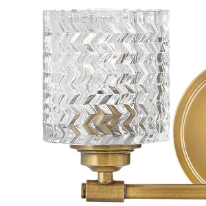 Tempo 14" Two Lights Small Vanity, Heritage Brass