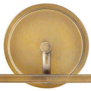 Tempo 14" Two Lights Small Vanity, Heritage Brass