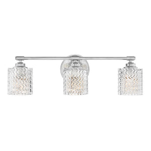 Tempo 24" Three Lights Medium Vanity, Chrome