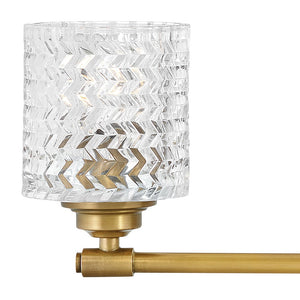 Tempo 32" Four Lights Large Vanity, Heritage Brass