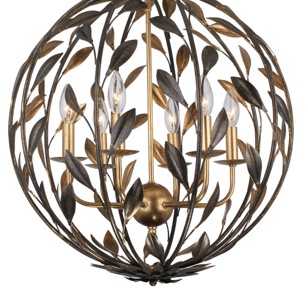 Laurel 21'' Six Light Chandelier, English Bronze / Antique Gold Alt 4.jpg