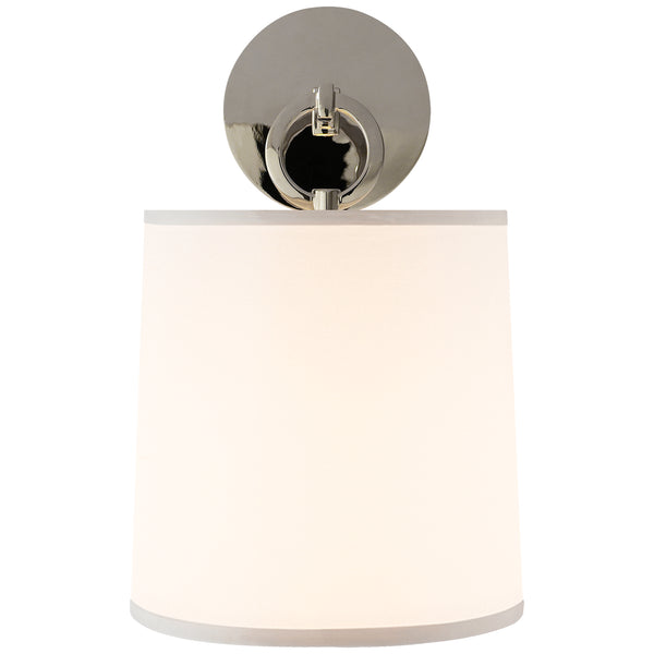 French Cuff 8" One Light Wall Sconce, Polished Nickel