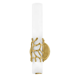 Thyron 5" Medium LED Sconce, Lacquered Brass