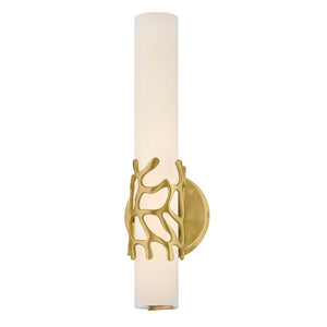 Thyron 5" Medium LED Sconce, Lacquered Brass