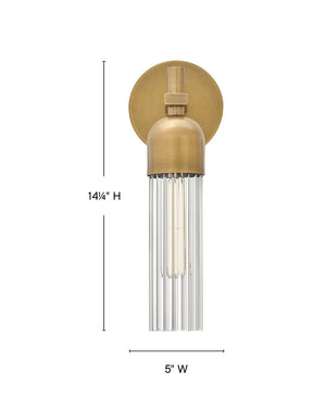 Margo 5" One Light Medium Sconce, Heritage Brass