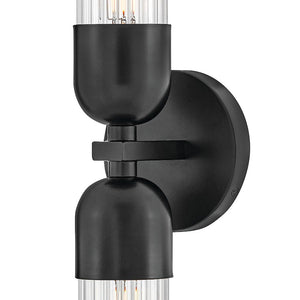 Margo 5" Two Lights Large Sconce, Black