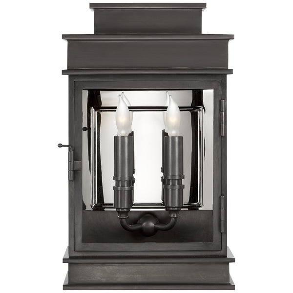 Linear Lantern 9" Two Light Wall Sconce, Bronze