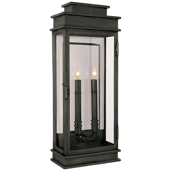 Linear Lantern 9" Two Light Wall Sconce, Bronze