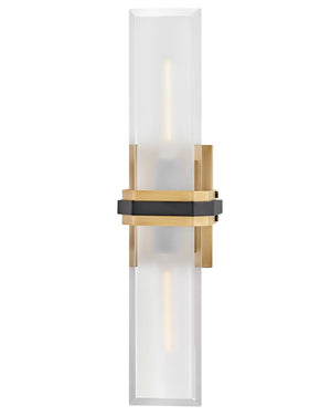 Braid 5" Two Lights Large Sconce, Heritage Brass