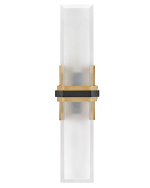 Braid 5" Two Lights Large Sconce, Heritage Brass