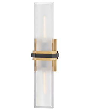 Braid 5" Two Lights Large Sconce, Heritage Brass