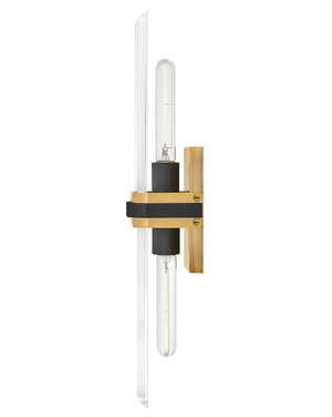 Braid 5" Two Lights Large Sconce, Heritage Brass