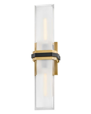 Braid 5" Two Lights Large Sconce, Heritage Brass