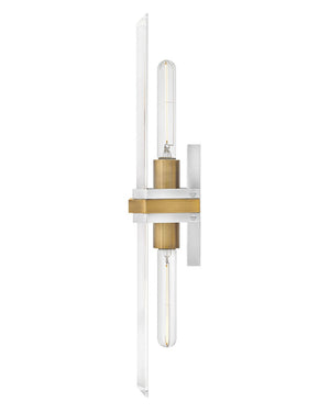 Braid 5" Two Lights Large Sconce, Polished Nickel